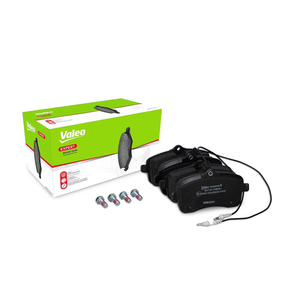 Jeu de 4 plaquettes de frein VALEO ref. 302936A